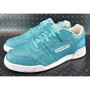 Reebok Classic Workout Blue Ice White Leather DV4313 Mens sneakers size 12